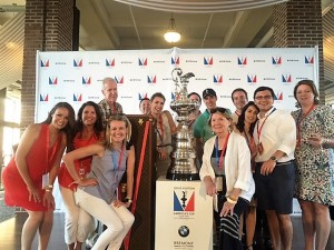 Clients with the America's Cup